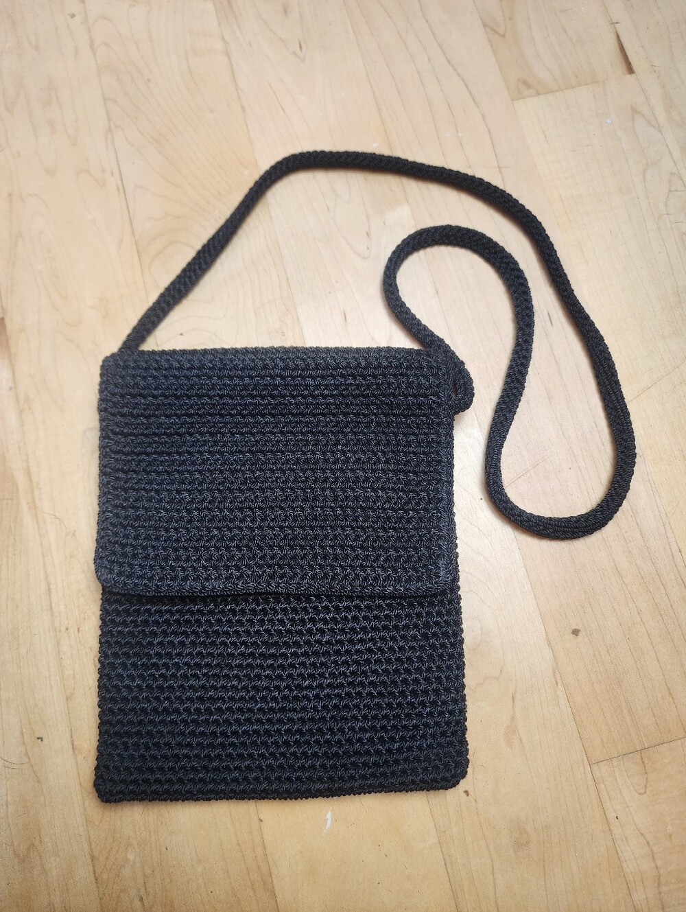 the sak little woven crossbody black bag